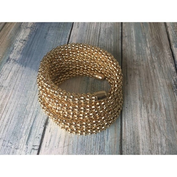 Gold Wire Wrap Bracelet - Picture 2 of 2